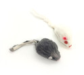 Real rabbit fur mouse cat toy – interactive toys for cats
