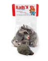 Real Fur Mouse Cat Toy - Solid Body