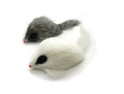 Real Rabbit Fur Long Hair Mouse Cat Toy - 2pk Real Rabbit Fur Long Hair Mouse Cat Toy - 2pk