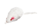 Fur Mouse Teaser Cat Toy Refill with Rattle Sound White Color