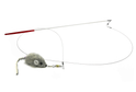 Cat Toy Teaser Refill Gray Mouse with rattle teaser