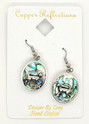 abalone cat earrings