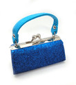 blue glitter purse