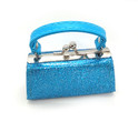 light blue glitter purse