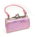 pink iridescent purse