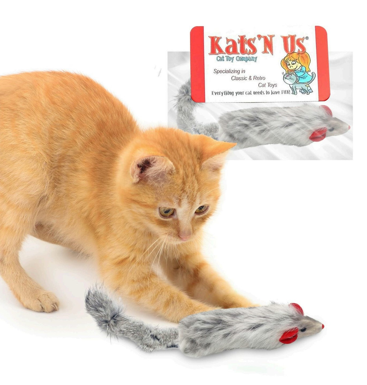 Dat Darn Ferret Rabbit Fur Cat Toy1