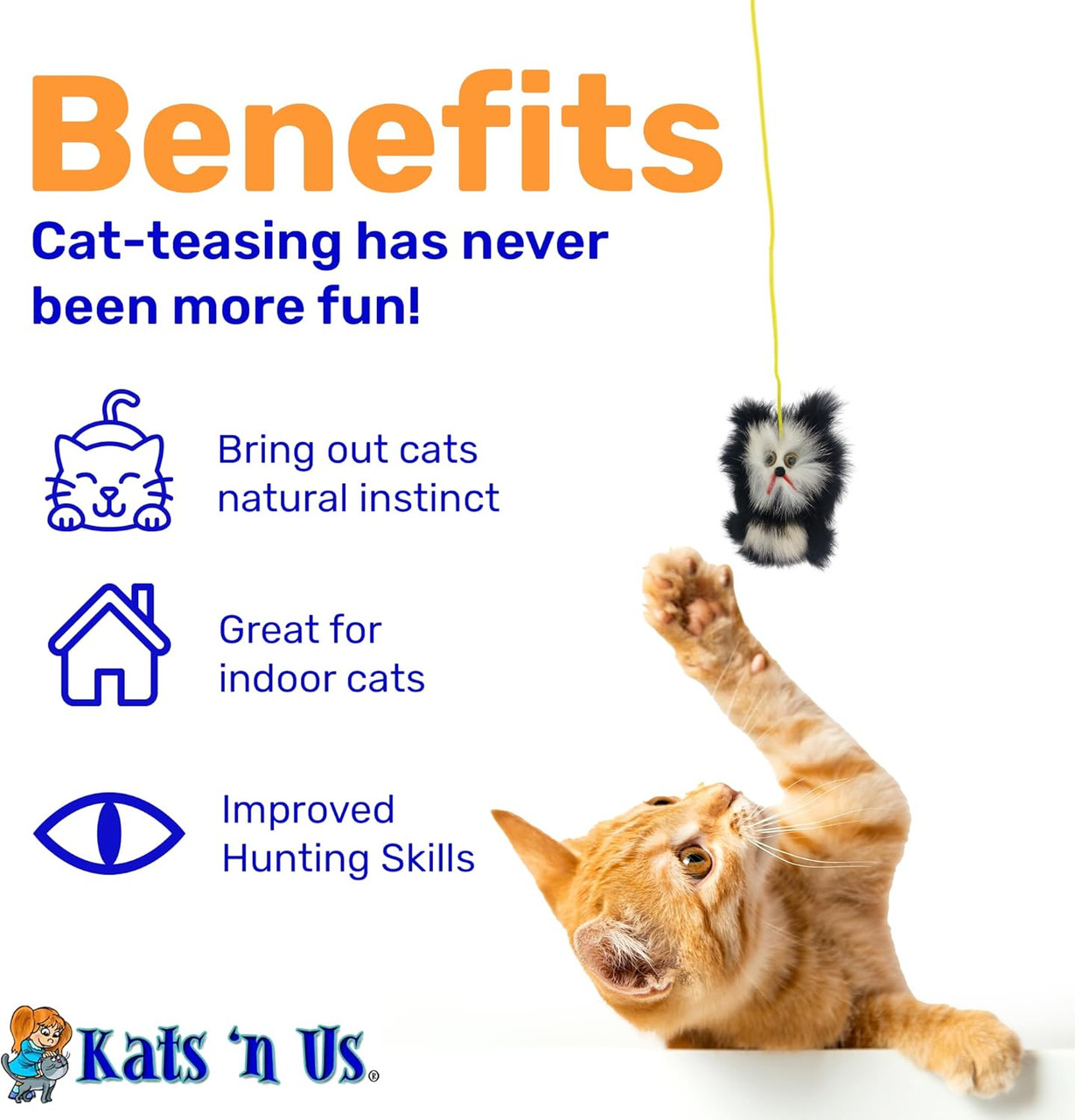 Shake'N Squeak Panda Cat Toy Bouncy Cat Teaser