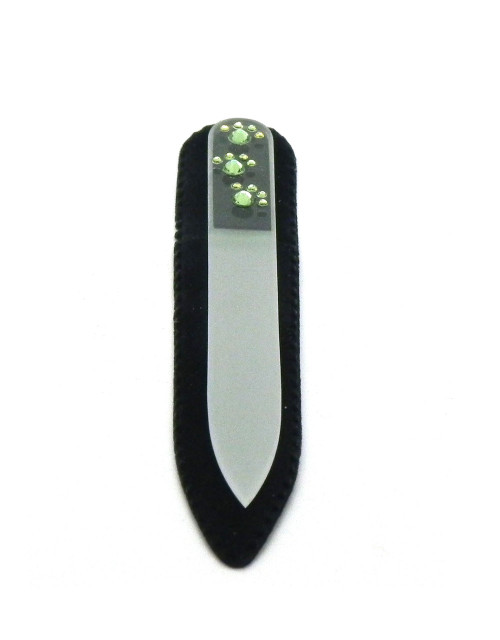 Crystal Nail file travel size - green