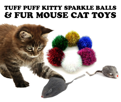 Sparkle Ball & Rattle Mouse Cat Toy Pack