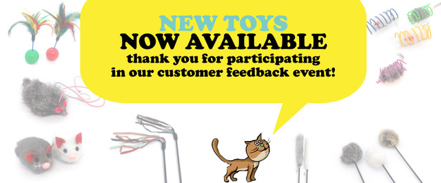 NEW Cat Toys! logo