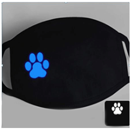 Black mask with paw print