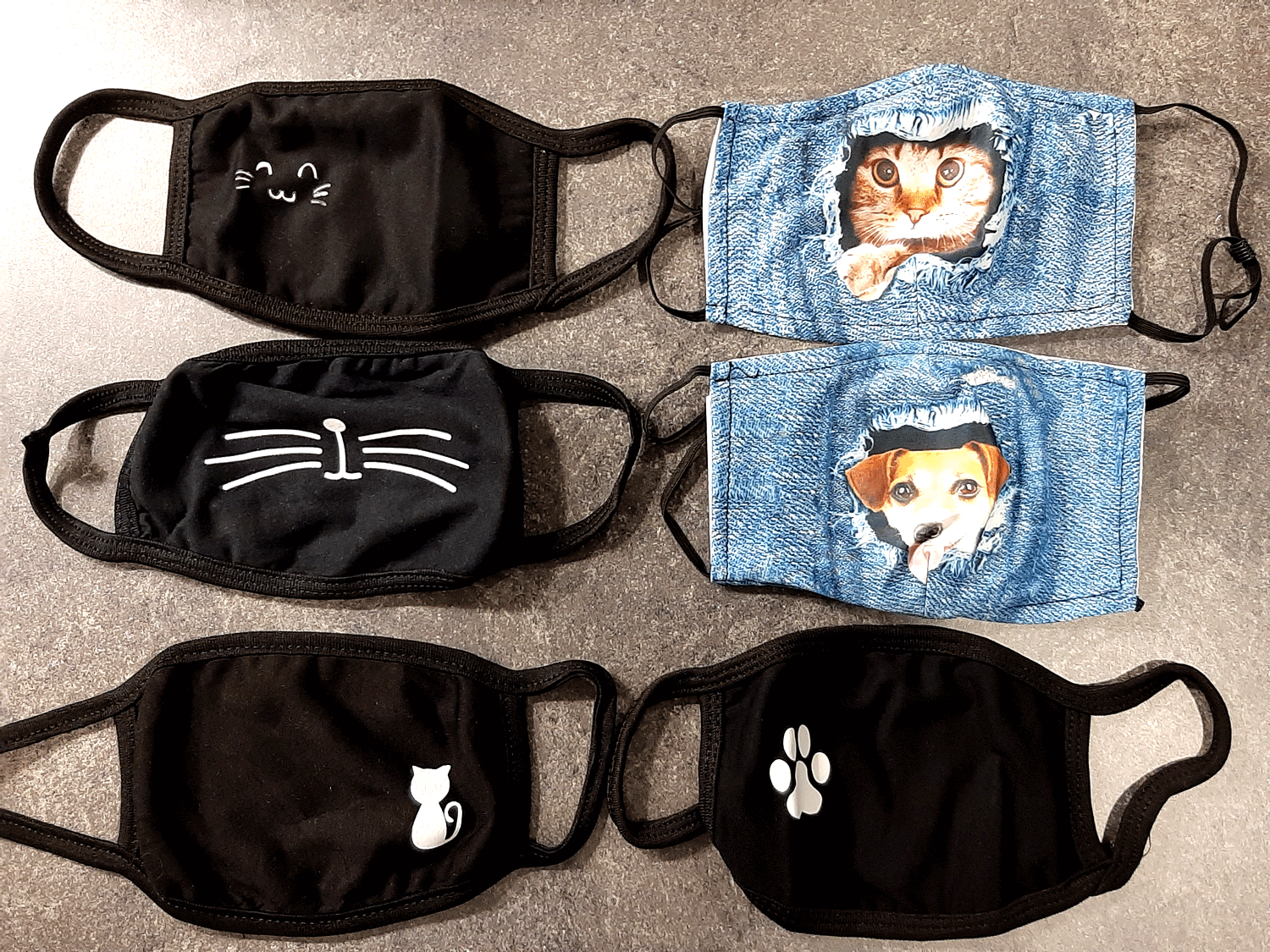 Face Mask Cat Design Face Masks Antiviral Cloth Reusable Cat Desgin