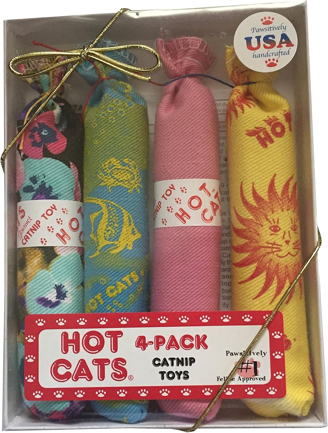 Hot Cat Catnip Toy 4 Pack Gift Box