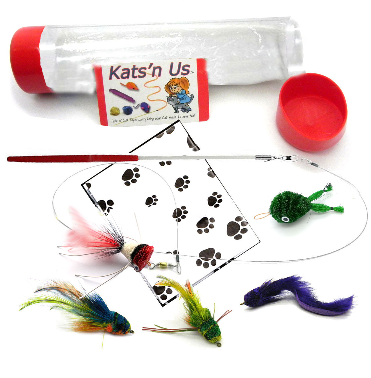 Kats'n US Kat Lure Bug Fly Cat Toy Wand Kit