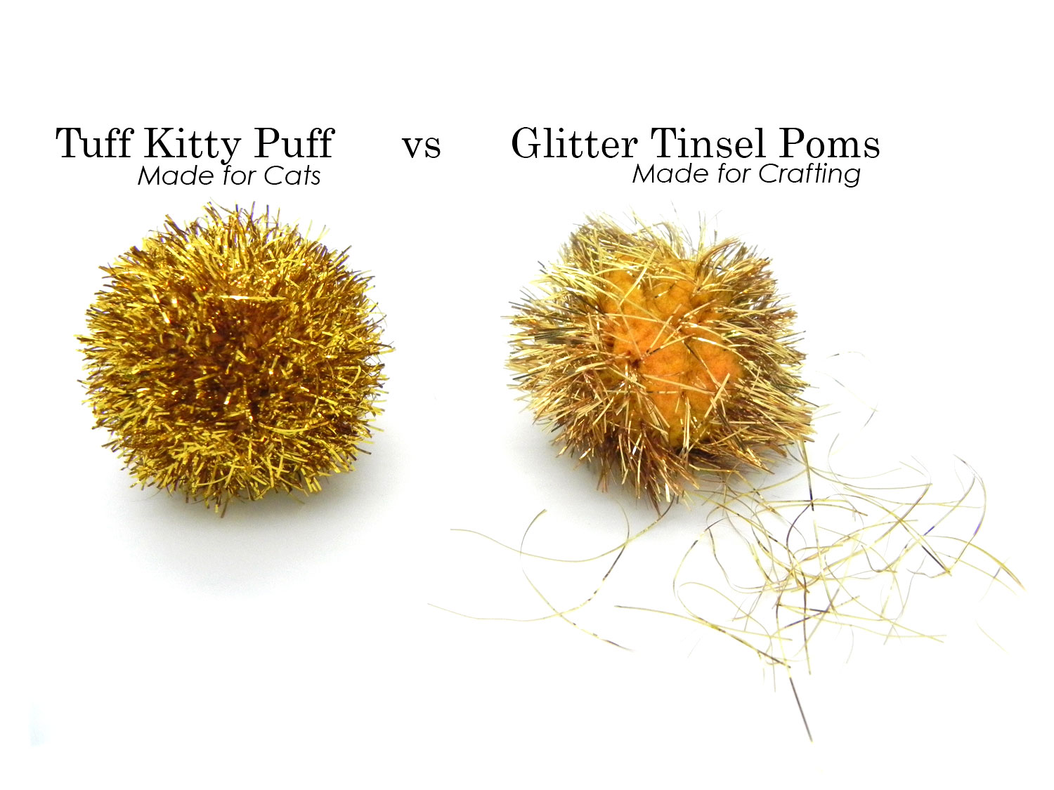 Cat Glitter Pom Pom Balls