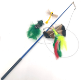 Green Butterfly with Tail Cat Teaser Wand KatFly® Teaser Wand Combo Kit