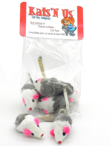 Real Rabbit Fur Mouse | Interactive Toy for Cats