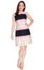 Colourblock Stripes Dress - Pink