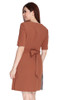 Chiffon Panel Wrap Dress - Nutmeg