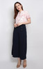 Buttons Flare Culottes - Navy