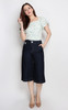 Contrast Stitch Denim Culottes