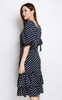 Polka Dot Puff Sleeves Dress