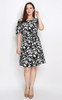 Botanical Print Dress - Black