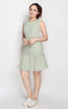 Gingham Print Dress - Green