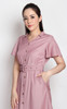 Chambray Shirt Dress - Dusty Pink