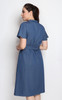 Chambray Shirt Dress - Blue