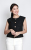 Tweed Vest Top - Black