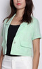 Tweed Crop Jacket - Apple Green