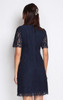 Sleeved Lace Dress - Navy