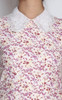 Organza Collar Mermaid Hem Dress - Pink