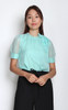 Bow Tie Silk Chiffon Top - Mint