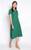 Zipper Work Dress - Emerald