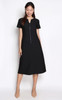 Zipper Work Dress - Black