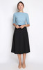 Tailored Pleated Skirt - Black