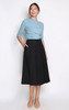 Tailored Pleated Skirt - Black