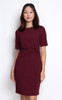 Side Twist Dress - Burgundy