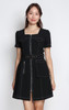 Pockets Zipper Dress - Black