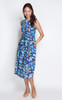 Floral Midi Dress - Blue