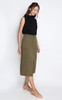 Pockets Pencil Skirt - Olive