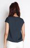 Asymmetrical Boatneck Top - Smoky Blue