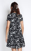 Printed Drop Waist Dress - Black