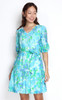 Watercolour Blossom Dress - Blue