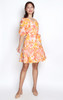 Watercolour Blossom Dress - Orange