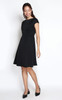 Asymmetrical Boatneck Dress - Black