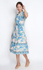 Collared Floral Dress - Blue