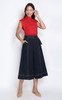 Wide Leg Culottes - Navy